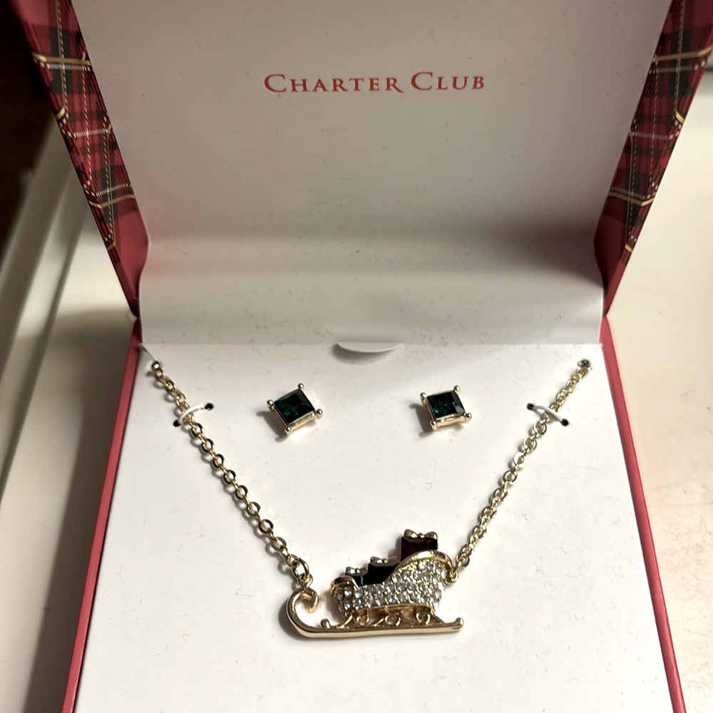 Christmas Earring Necklace Set